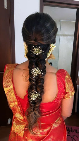 Facebook | South indian hairstyle, Bridal blouse designs, Bridal silk saree